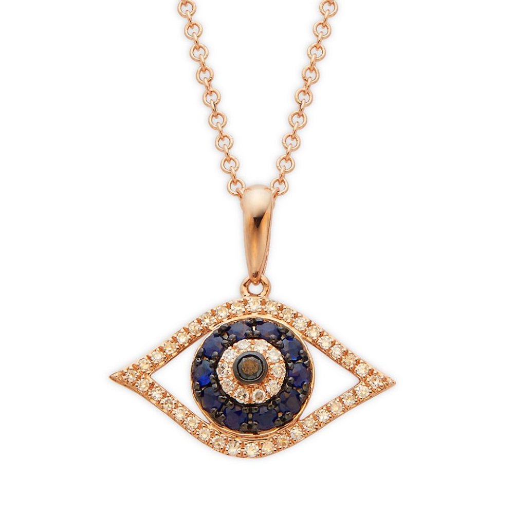 $1,505 EFFY Evil Eye Rose Gold Necklace Pendant